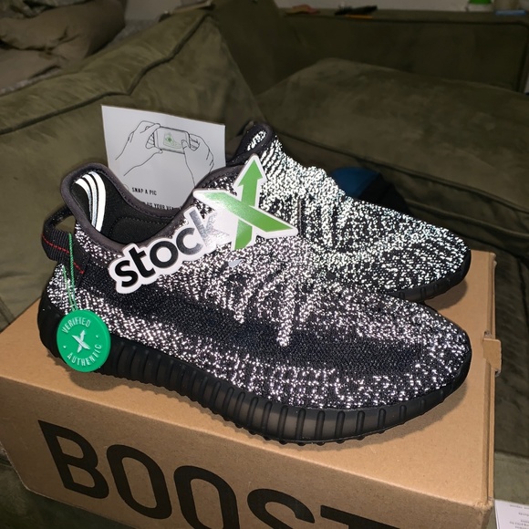 adidas Other - Yeezy Boost 350 V2 Black Reflective Size 7